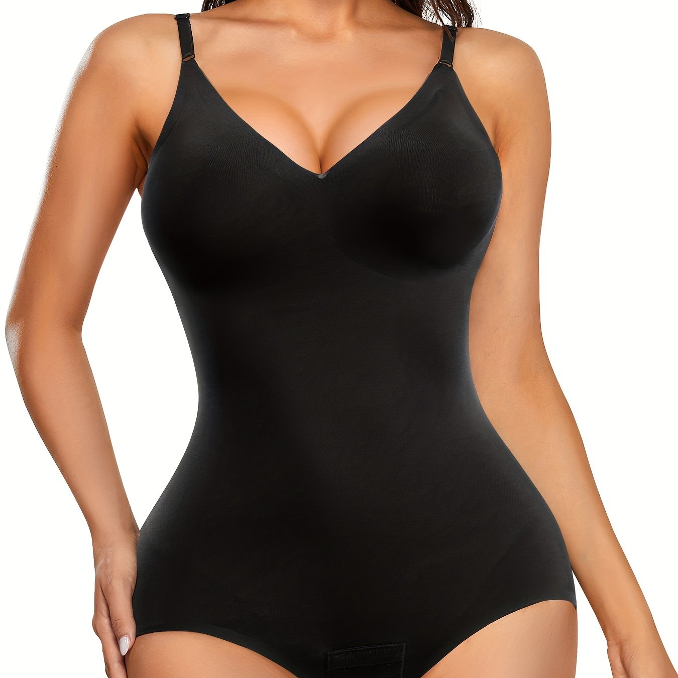 Tummy Control Shaping Bodysuit Sexy Deep V Slim Thong Shaper - Temu Portugal