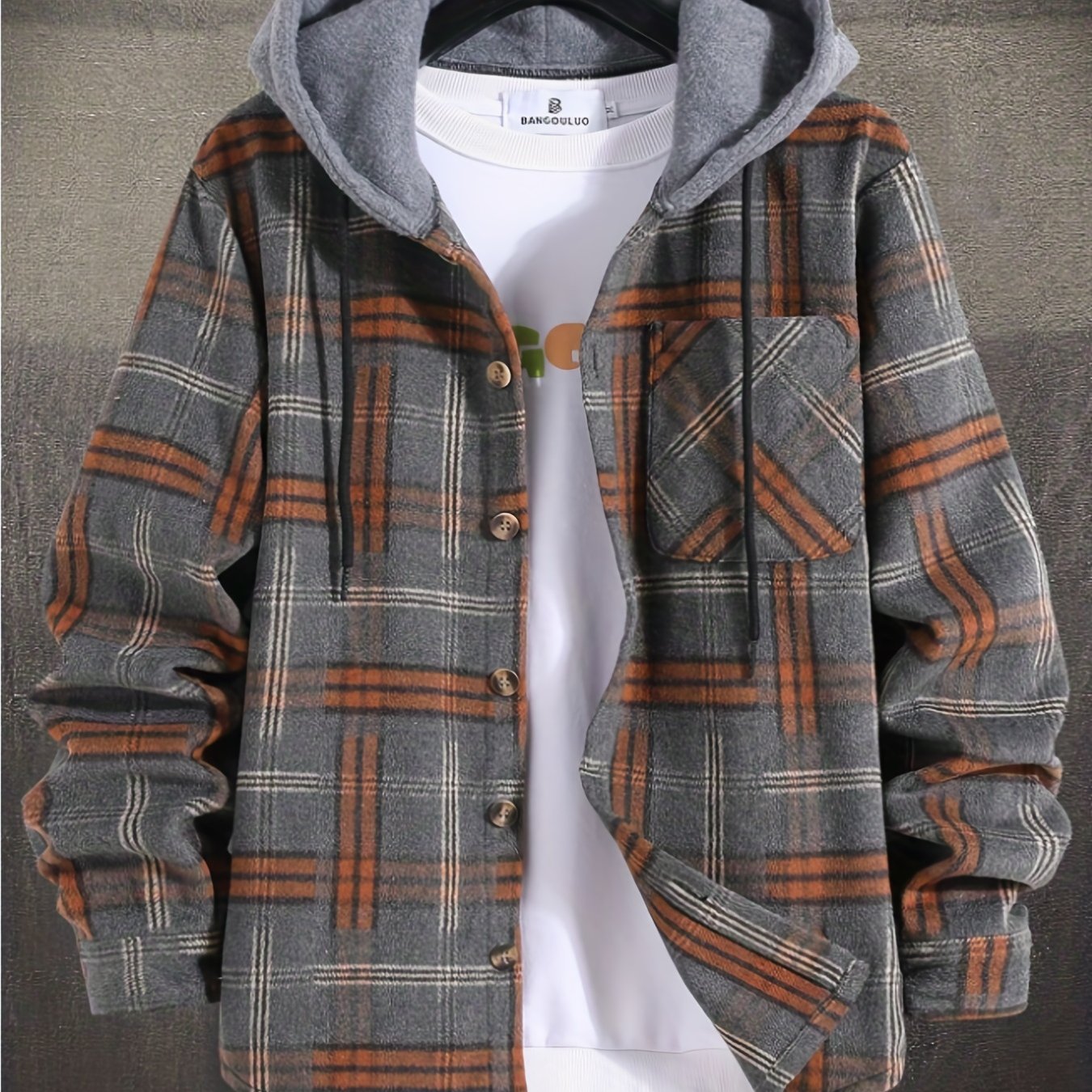 TEMU Long Sleeve Hooded , Trendy Casual For Autumn, Outdoor Cloth