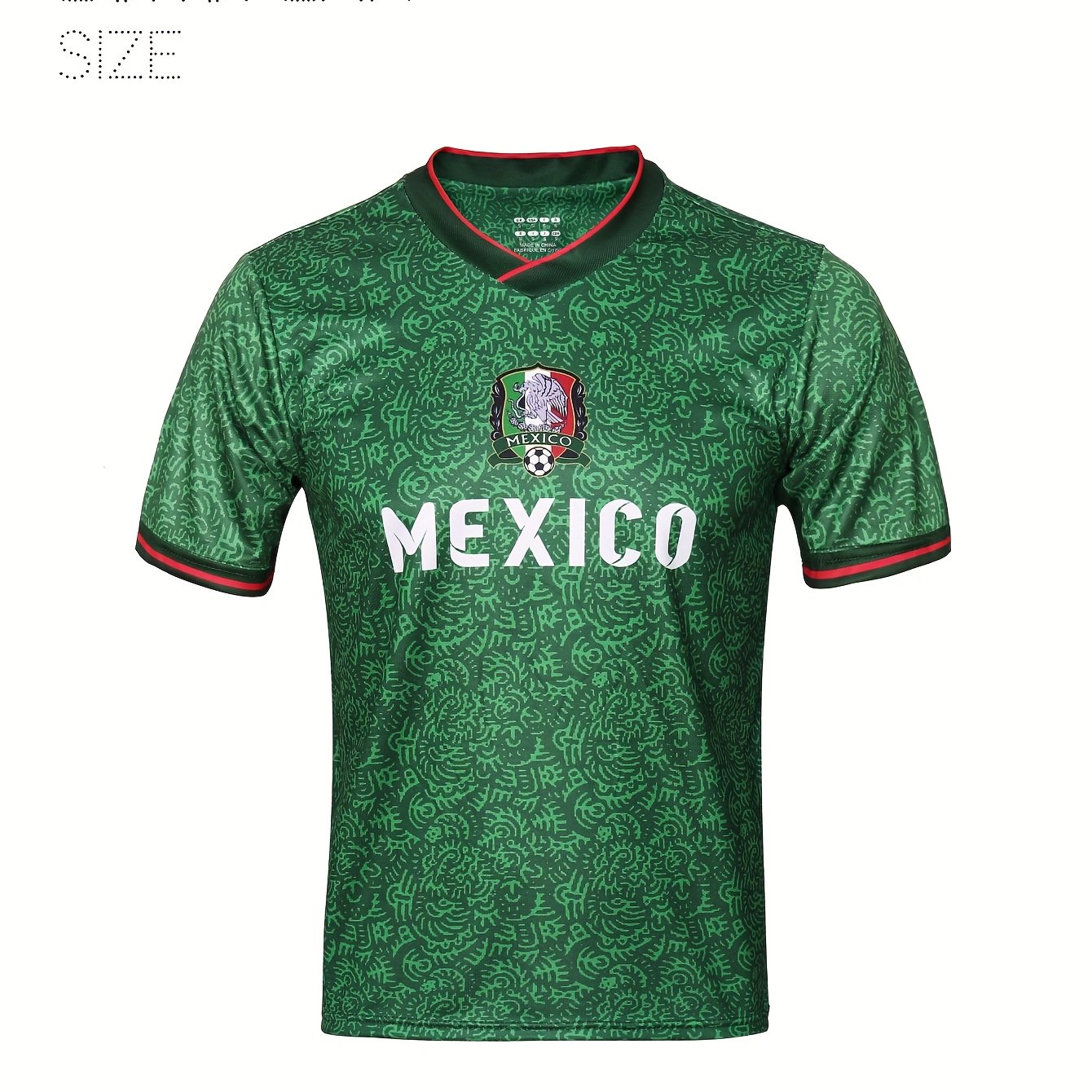 Icon Sports Men Mexico National Football Team Soccer Poly Shirt Jersey -01 XL