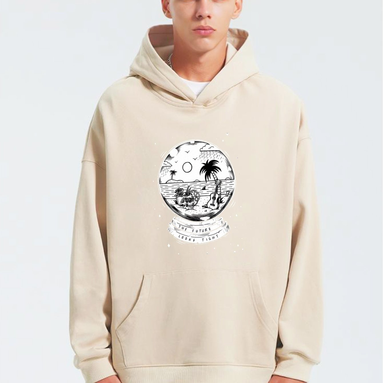 Beach Print Hoodie Cool Hoodies Men Men's Casual Graphic - Temu