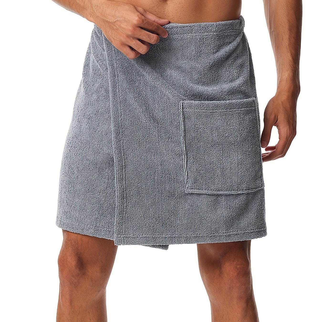 TEMU Men's Bath Skirt Short Skirt Home Clothes