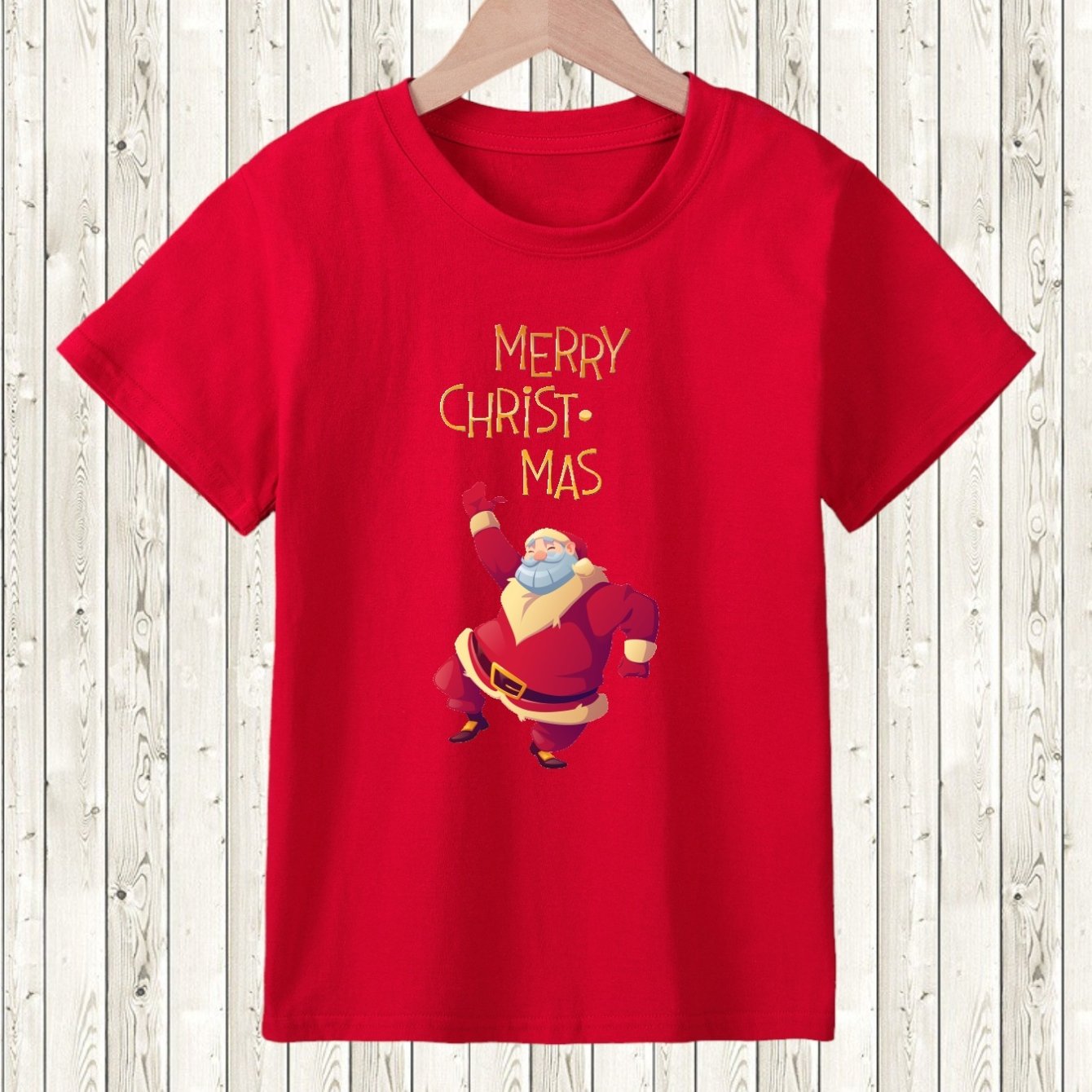 Engraçado Kawaii Número Olá 2024 Natal Feliz Ano Novo Camiseta Papai Noel  Chapéu Infantil Roupas Unisex Boys Meninas Manga Curta