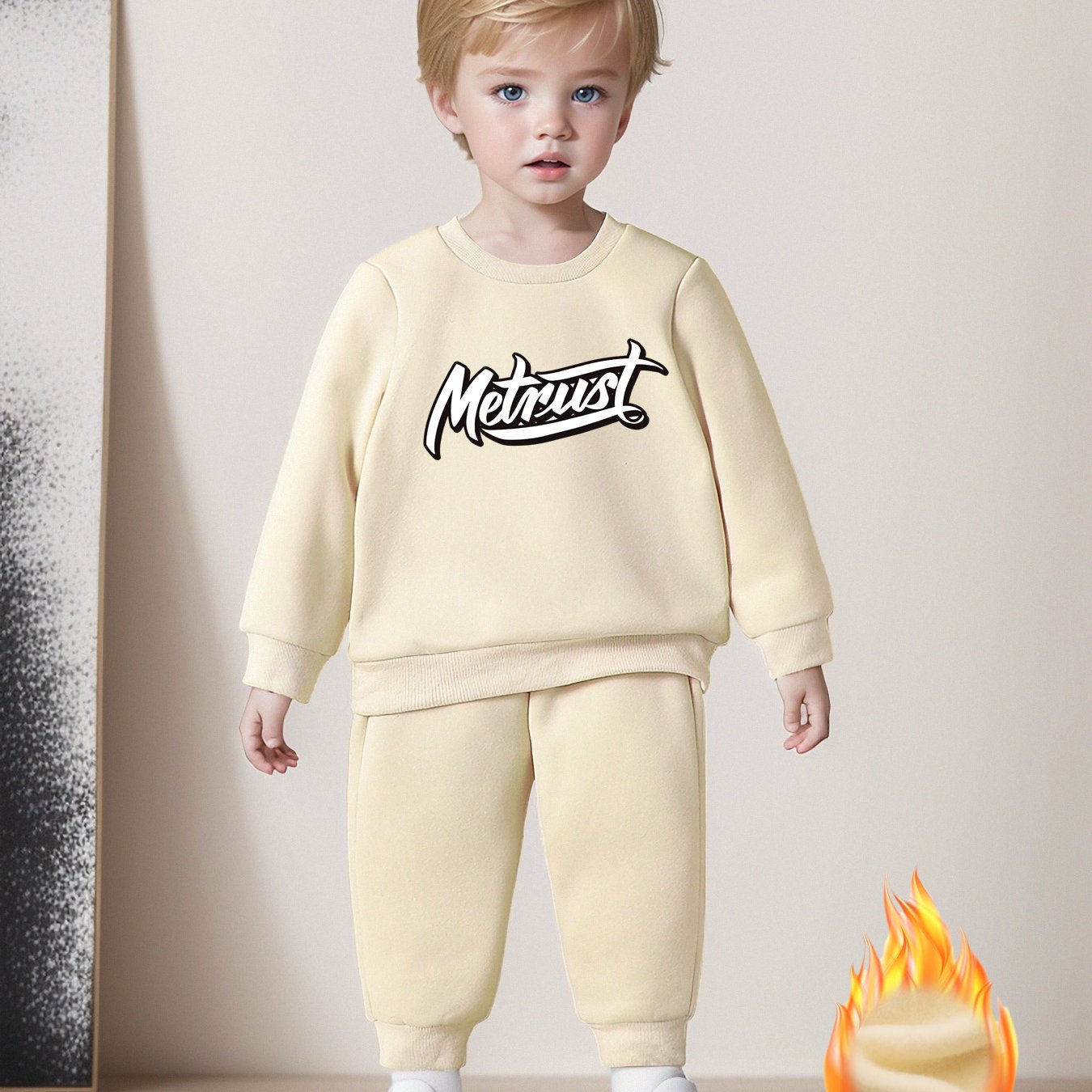 Kids Pullover Jogger Pants Metrust Print Outfits Boys Girls - Temu