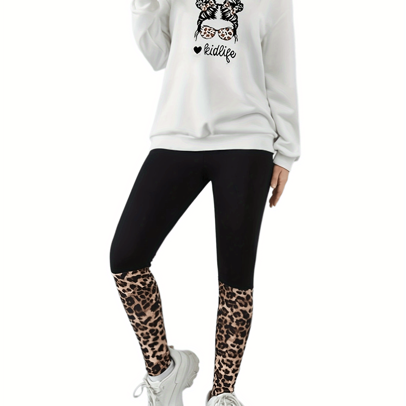 SHORT LEGGING FOR KIDS  KIDS CLOTHING WITH LEOPARD PRINT - Minis