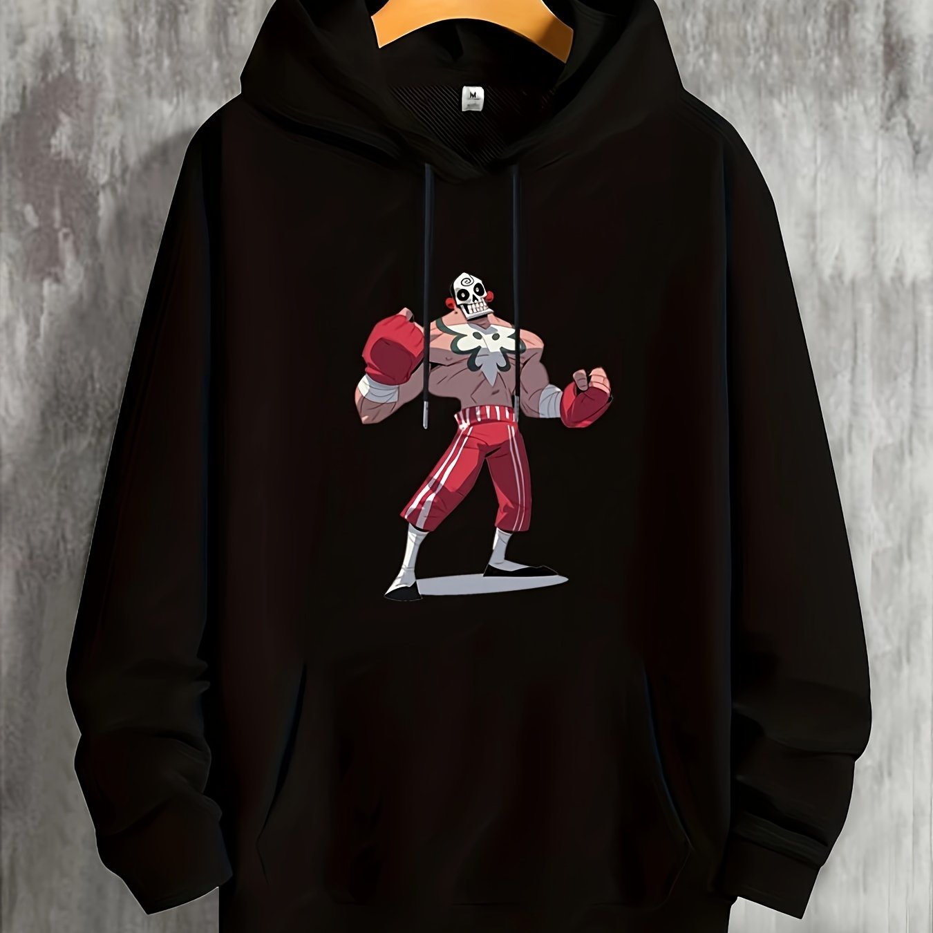 Street Fighter Akuma Character Mens Black Graphic Hoodie - XXL 