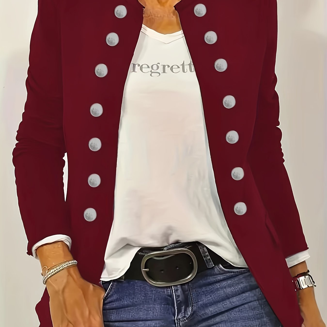 wofeydo Women's formal Dresses, Women Casual Slim Top Button Long Sleeve  Stand Collar Solid Business Jacket Trendy Office Short Coat, formal Dresses  for Women, Women's Blazers & Suit Jackets Black XL 