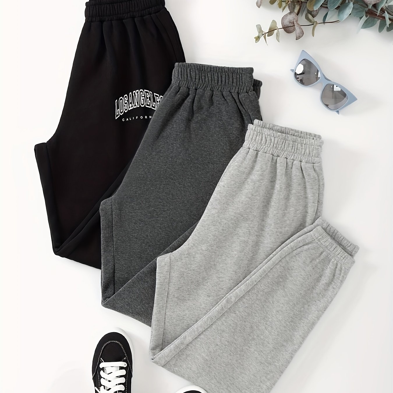  PINSPARK Womens Sweat Pants High Waist Drawstring Travel Pants  Light Color Casual Pants Lounge Pants Heathered Core Ultra Light Grey S :  Clothing, Shoes & Jewelry