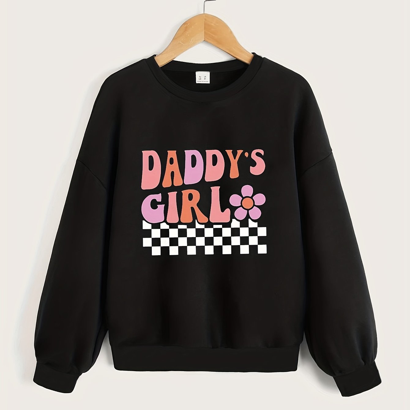 big Sister'' Print Girls Sweatshirt Smart Casual - Temu