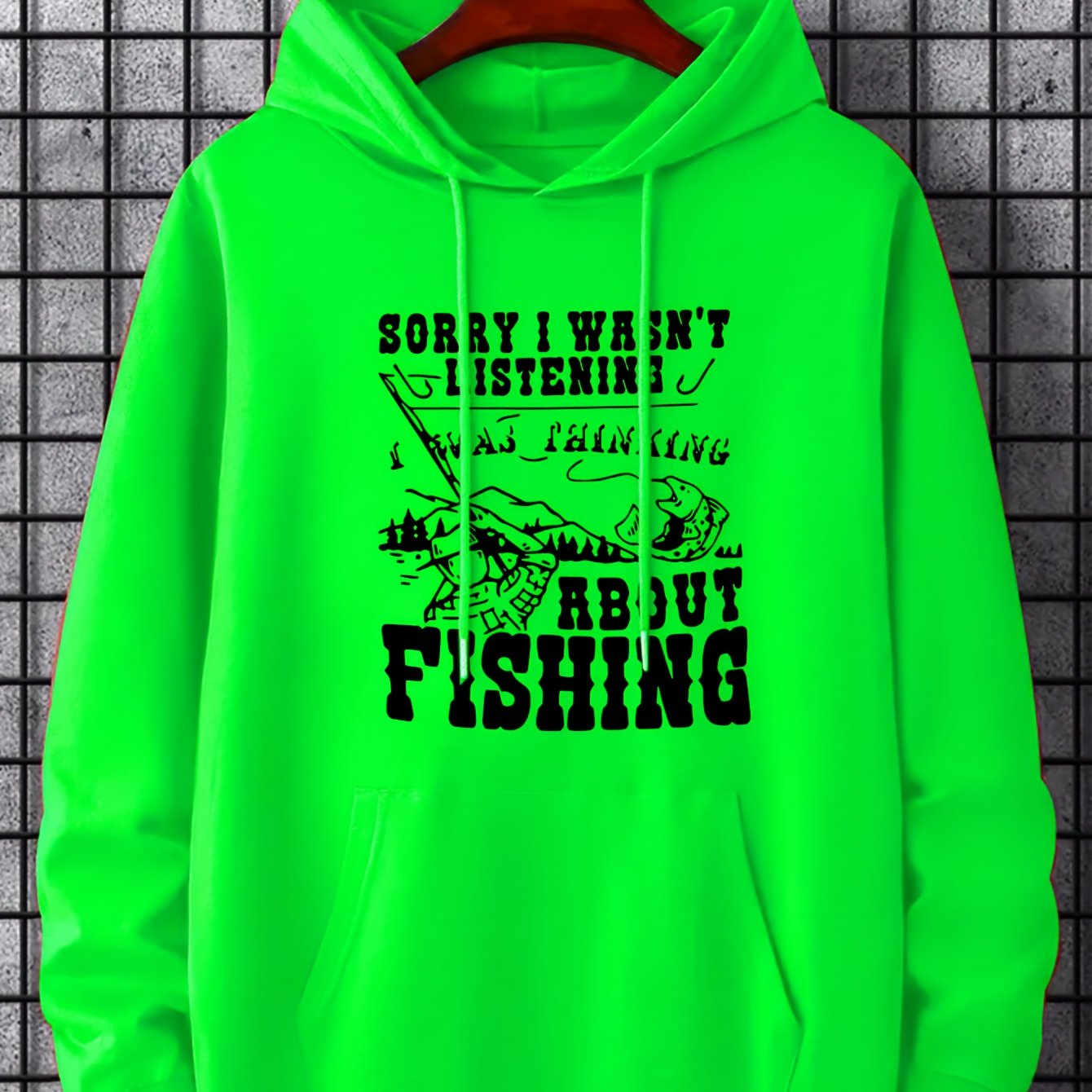 Thinking About Fishing | Kids' Hoodie