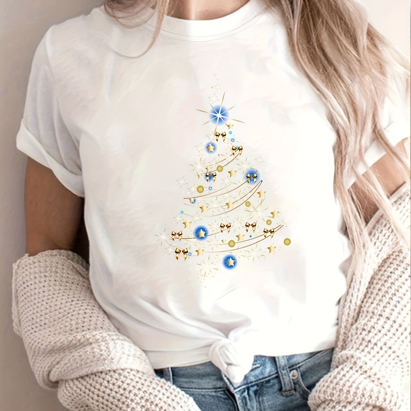 TEMU Fashion Creative Christmas Women's T-shirt Top