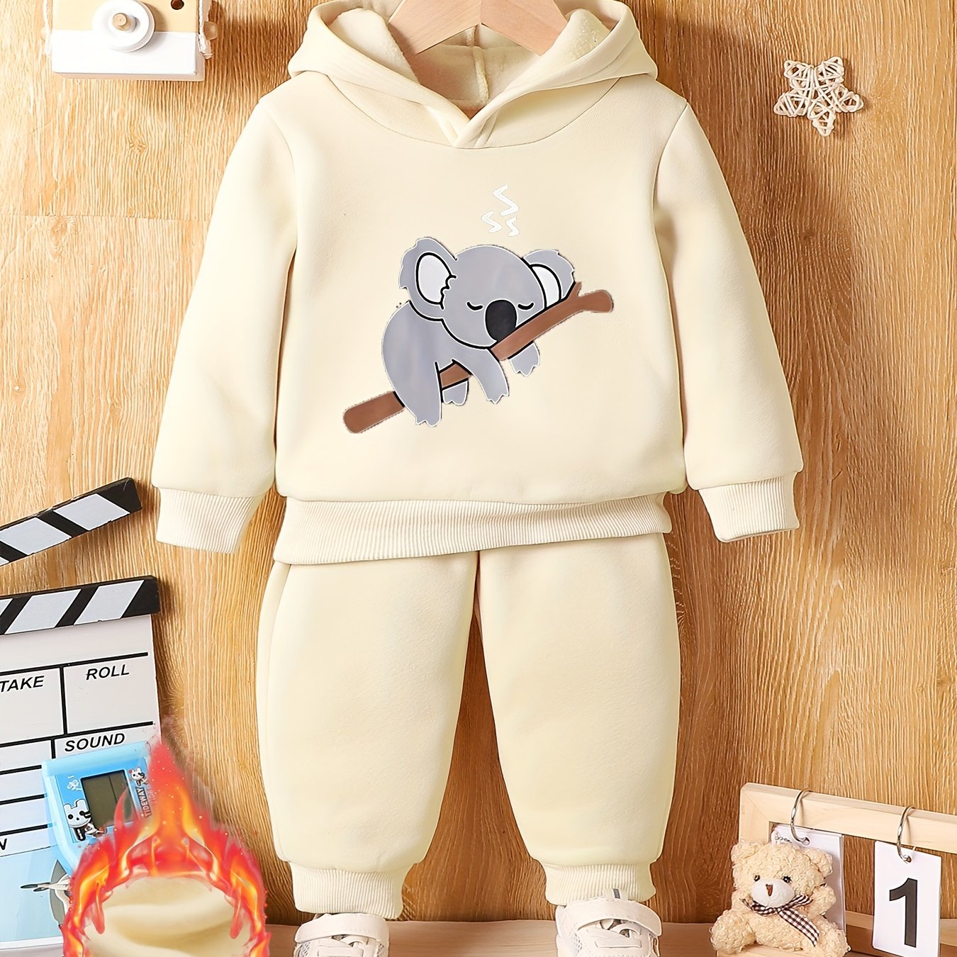 Young Girls Koala Skirt Cute Print Hooded Sweatshirt Jogger - Temu