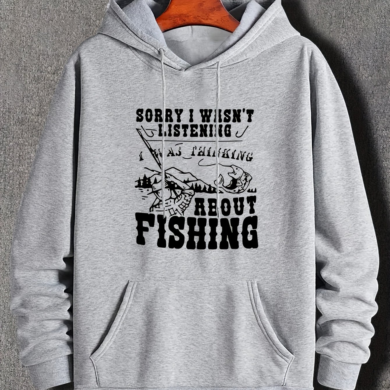 Thinking About Fishing | Kids' Hoodie