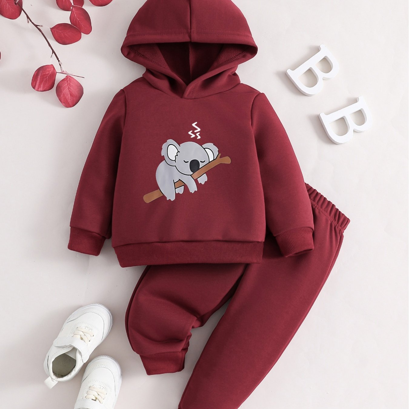 Young Girls Koala Skirt Cute Print Hooded Sweatshirt Jogger - Temu