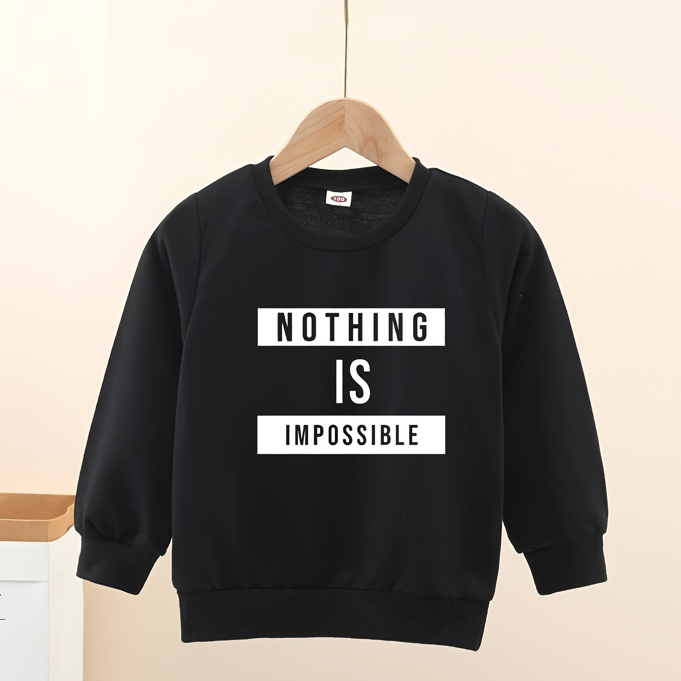 Fancy ''nothing Is Impossible'' Slogan Print Boys Casual - Temu