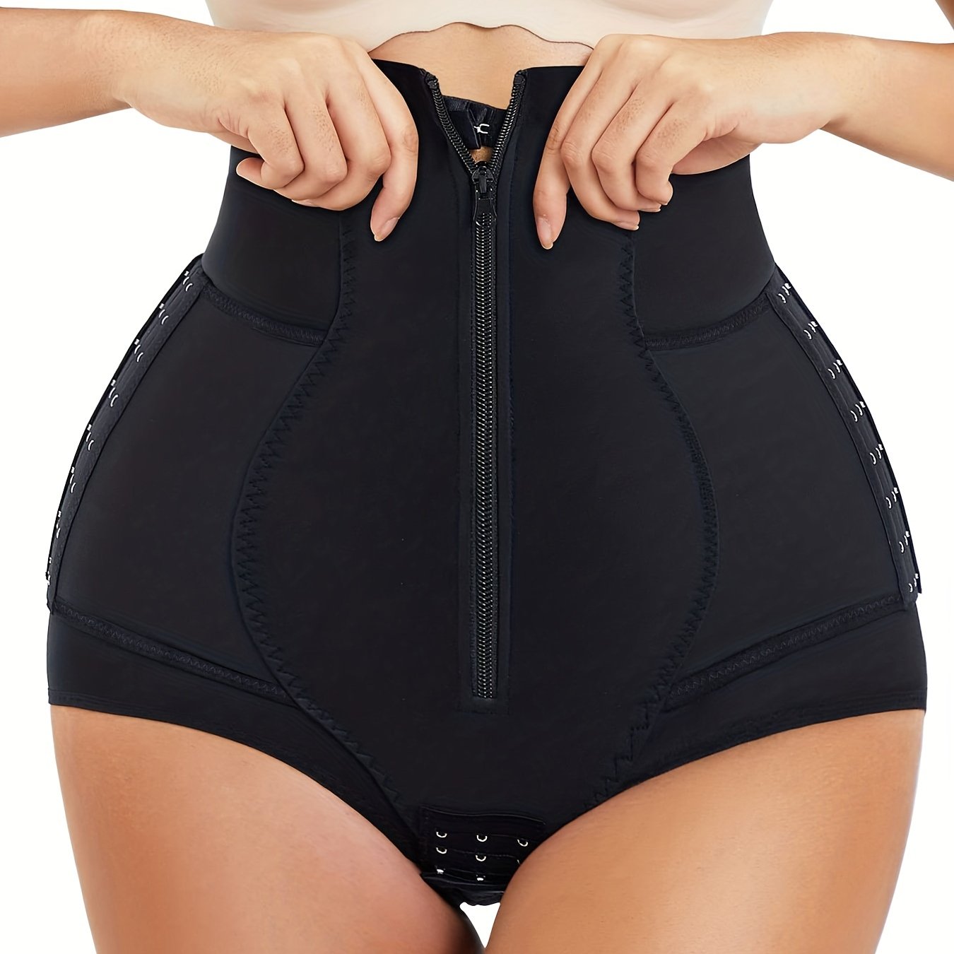 High Waist Shaping Panties Tummy Control Compression Zipper