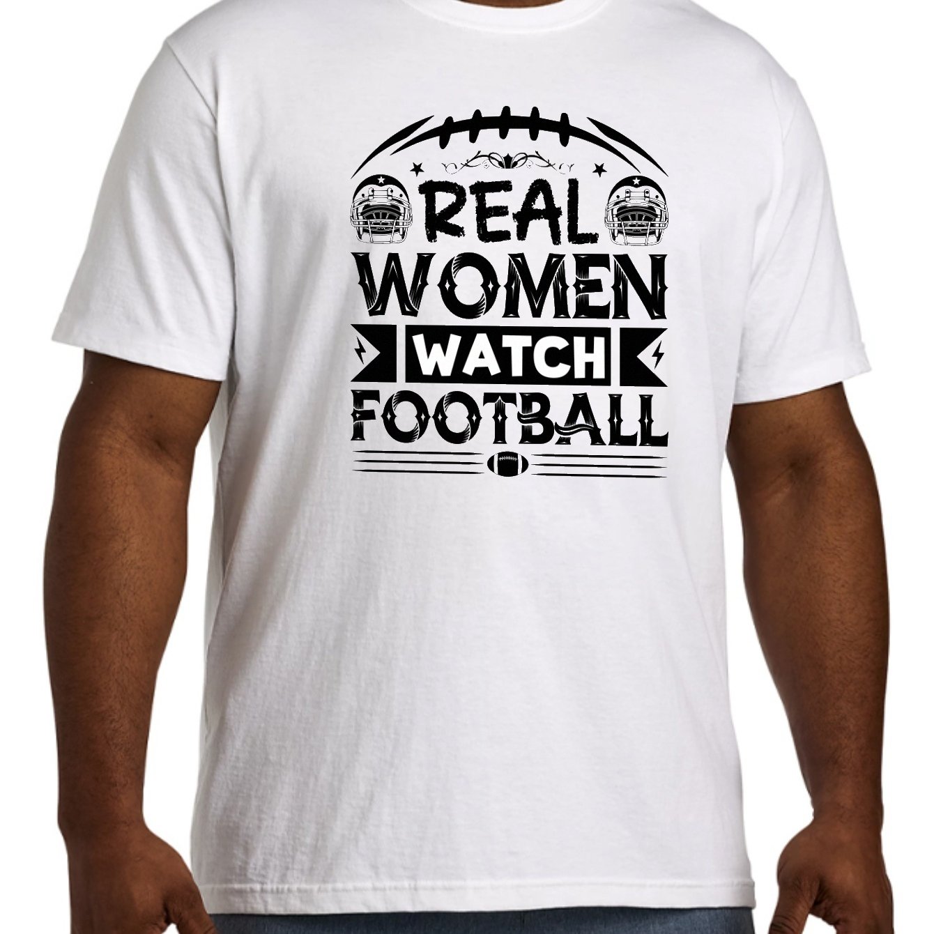 real women watch football shirt