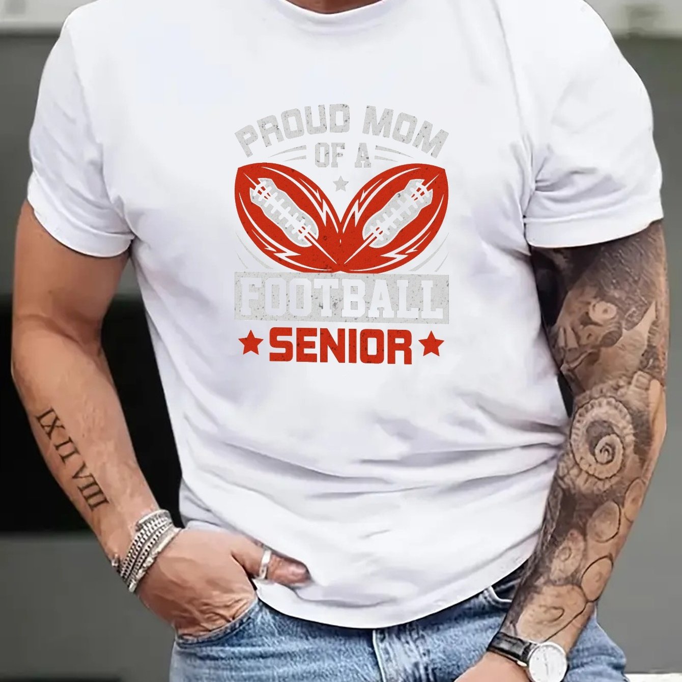 Proud Senior Football Mom Shirt