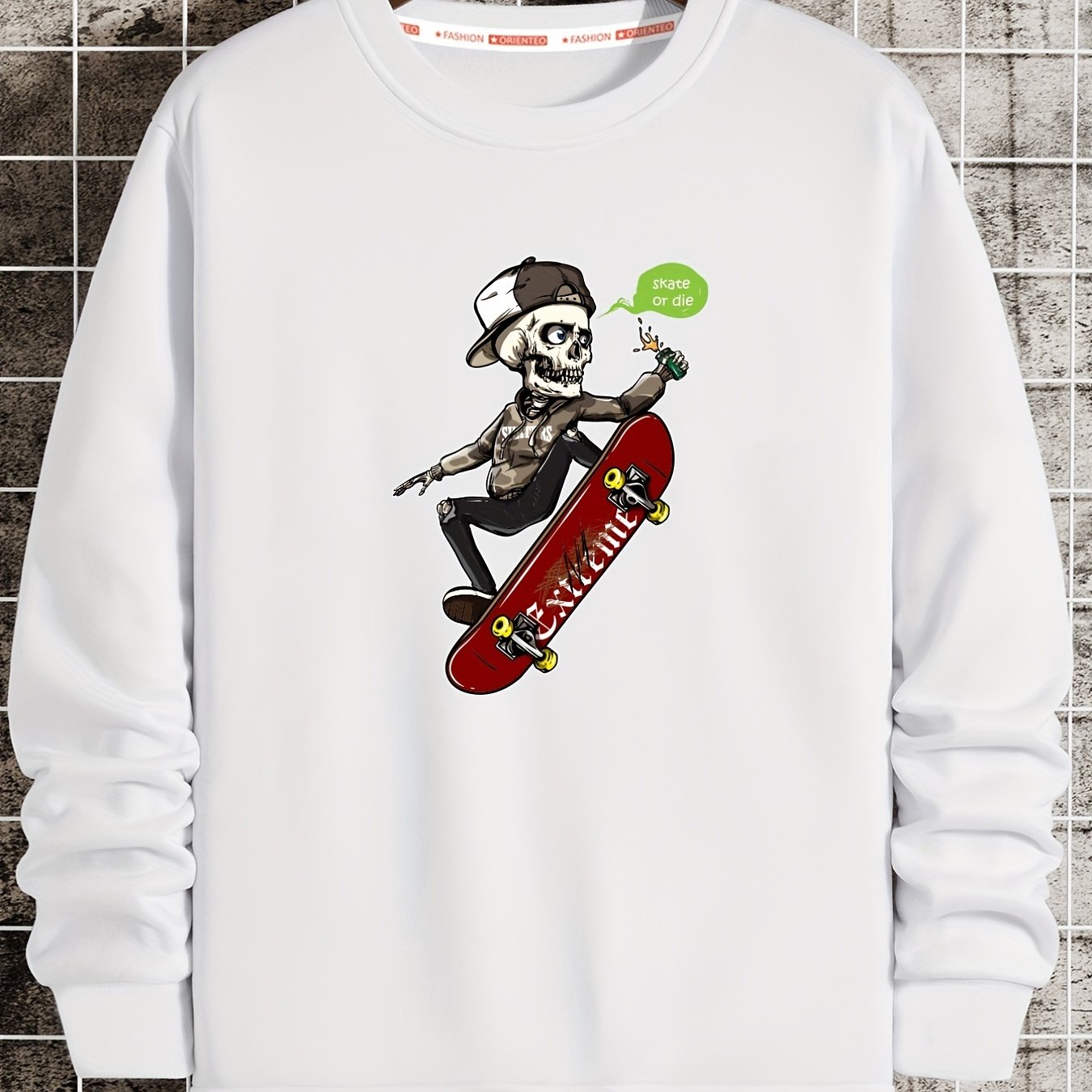  Dabbing Skate Skeleton Skateboard Clothes Skater Boys Men  Sweatshirt : Clothing, Shoes & Jewelry