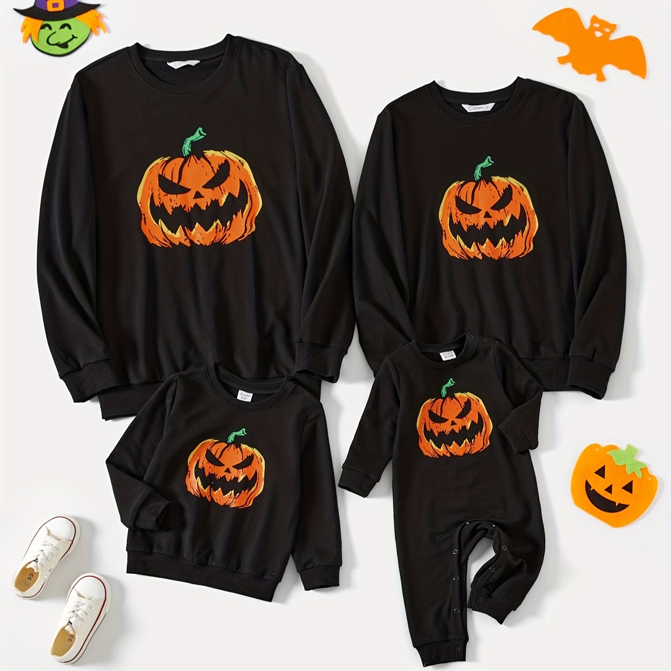 Halloween Family Matching Pumpkin & Bat Print Tops - Temu Netherlands