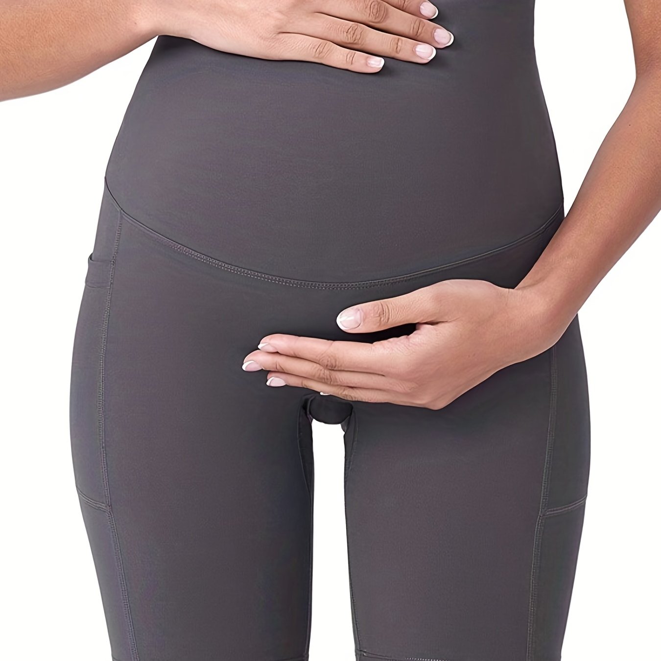 Comfy Stretchy High Waist Tummy Support Maternity Sports - Temu