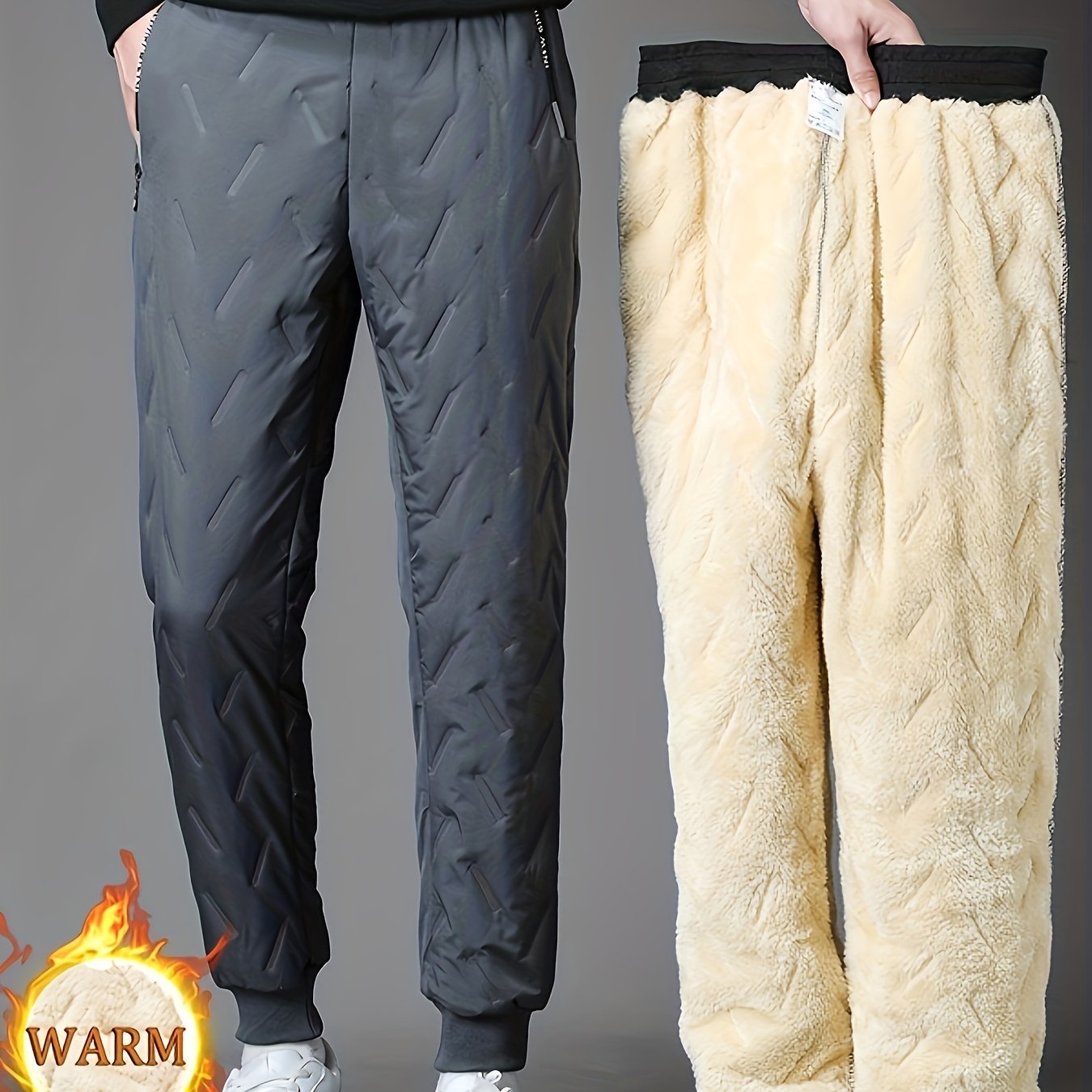 Pantalón térmico impermeable para hombre con forro polar – Olivoslindo