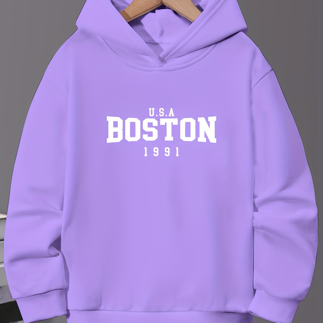 Boston Print Hoodies for Girls, Graphic Hoodie, Comfy Loose Trendy Hooded Pullover,$9.99,130,Bright Yellow,Temu