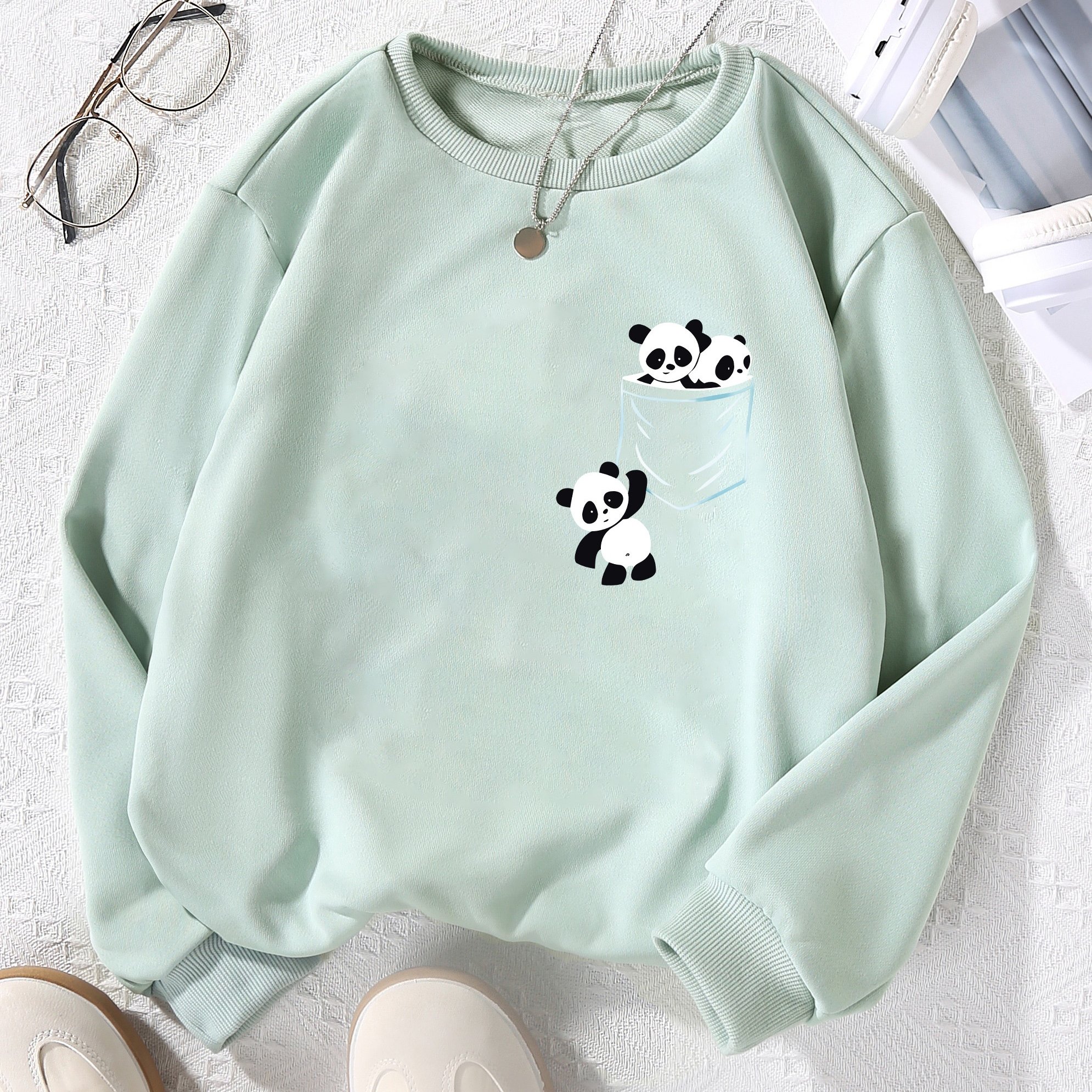 Girls on sale panda sweatshirt