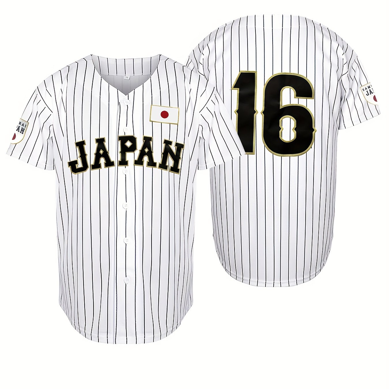 Throwback Ohtani #16 Japan Baseball Jersey Stitched White Black