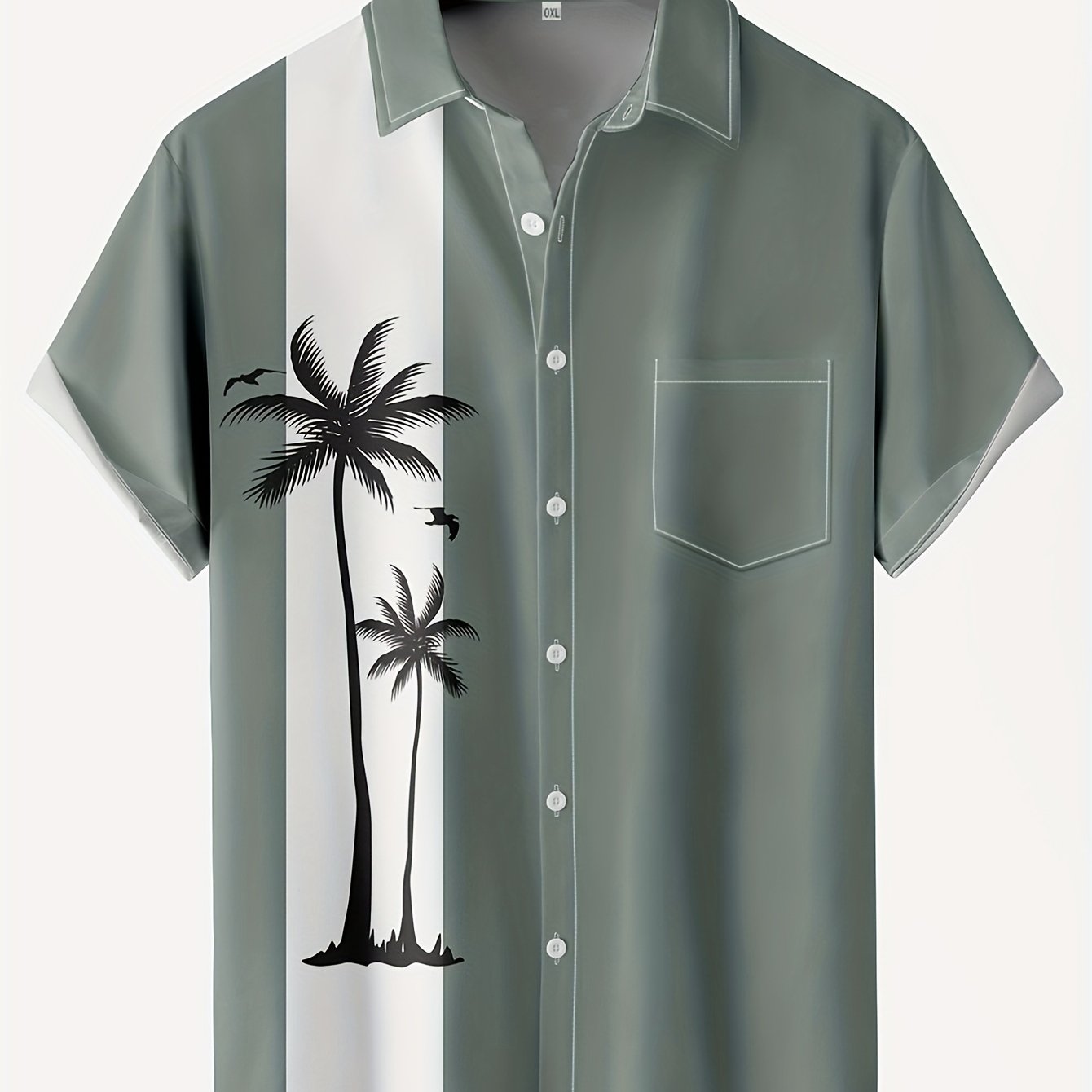 Vintage Hawaiian Aloha Shirt, Woody Cars and Coconut Palms, Rayon, XL  Oversized Button Up tropical beach