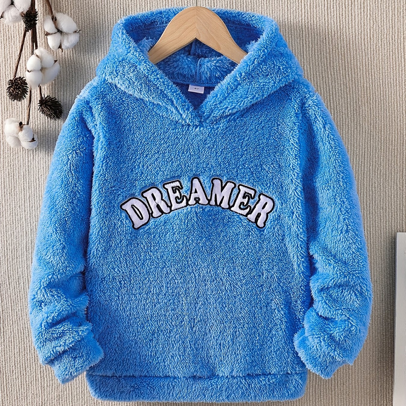 Image of Girls' Double-sided Hooded Sweatshirt For Autumn/winter, Warm Hooded Top, Children's Autumn Outfit, Girls' Hooded Sweatshirt With Letter Embroidery,christmas,halloween