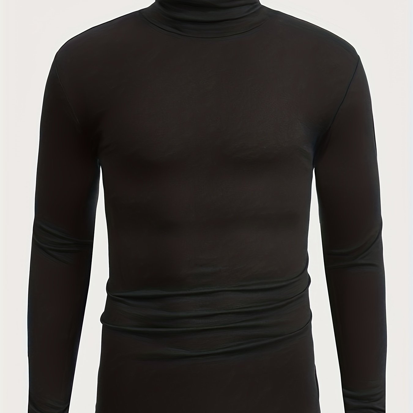 Short Sleeve Black T Shirts for Men 2023 Long Sleeve Turtleneck