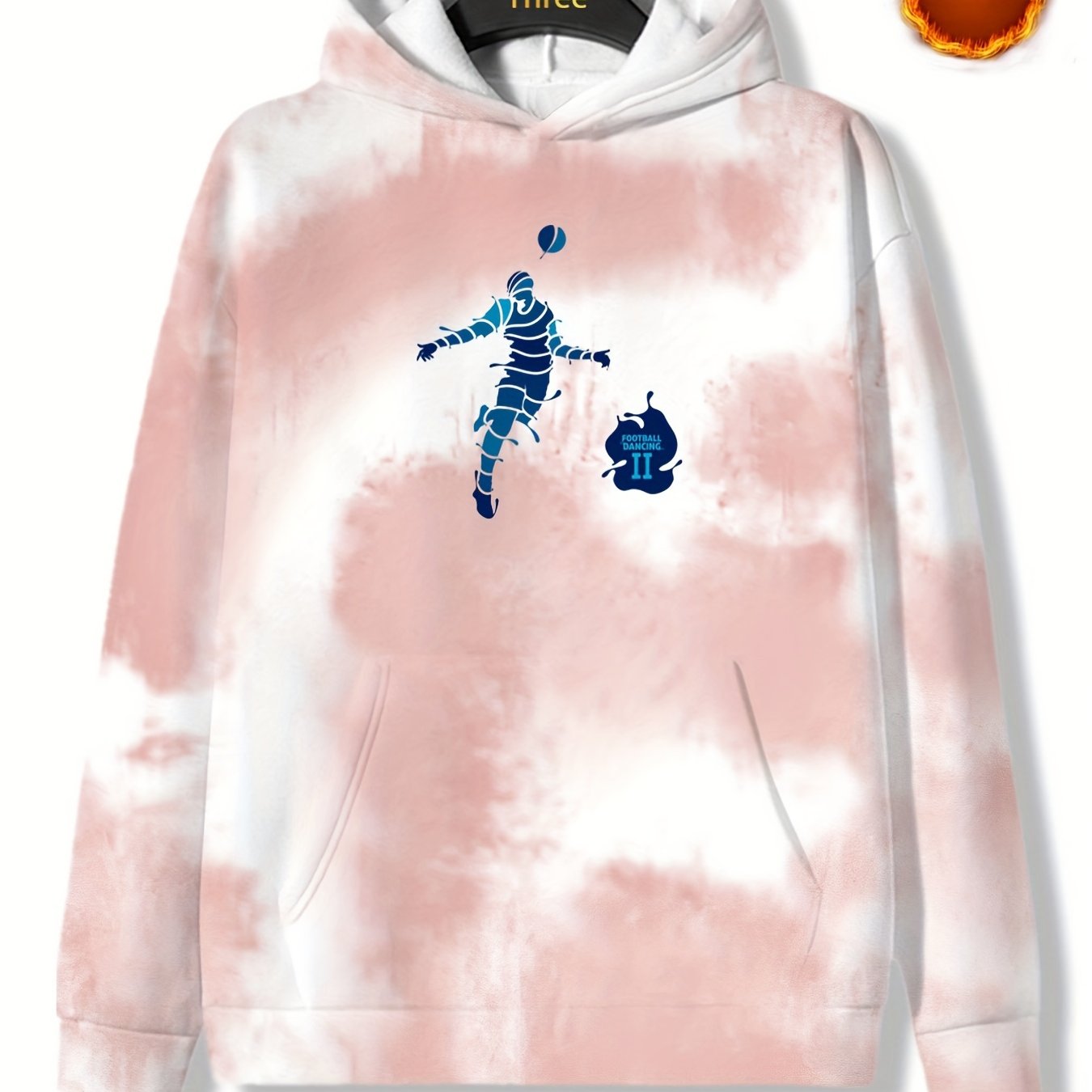 Football Soccer Series Pattern Print Hoodie, Cool Tie Dye Hoodies For Men,  Men's Casual Graphic Design Pullover Hooded Sweatshirt With Kangaroo Pocket  Streetwear For Winter Fall, As Gifts - Temu