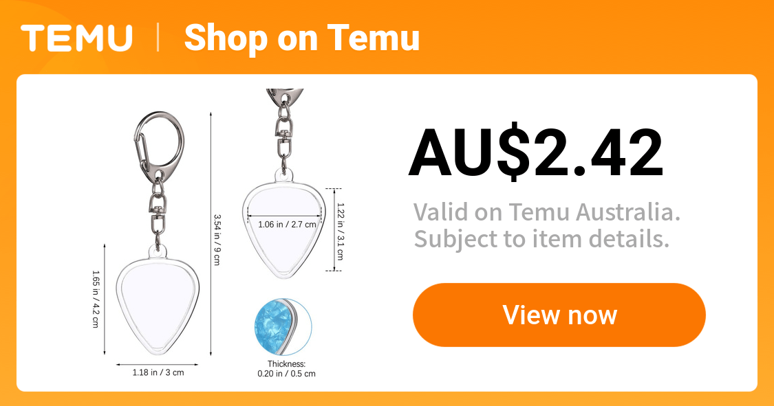 1pc guitar pick holder keychain heart shaped - Temu Australia