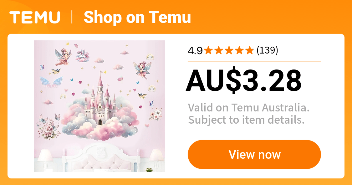 1 set fairy wall stickers princess castle wall stickers peel - Temu Australia