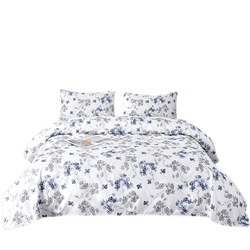 Juego de Funda Nórdica Estampado Floral azul