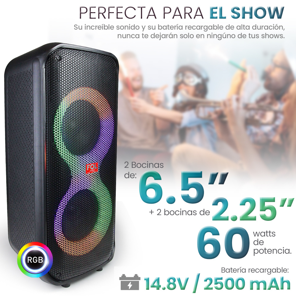 TEMU Cine en casa Audio, Audio de fiesta, Gran Audio, Audio de TV, Altavoz TWS recargable con micrófono inalámbrico y luces RGB