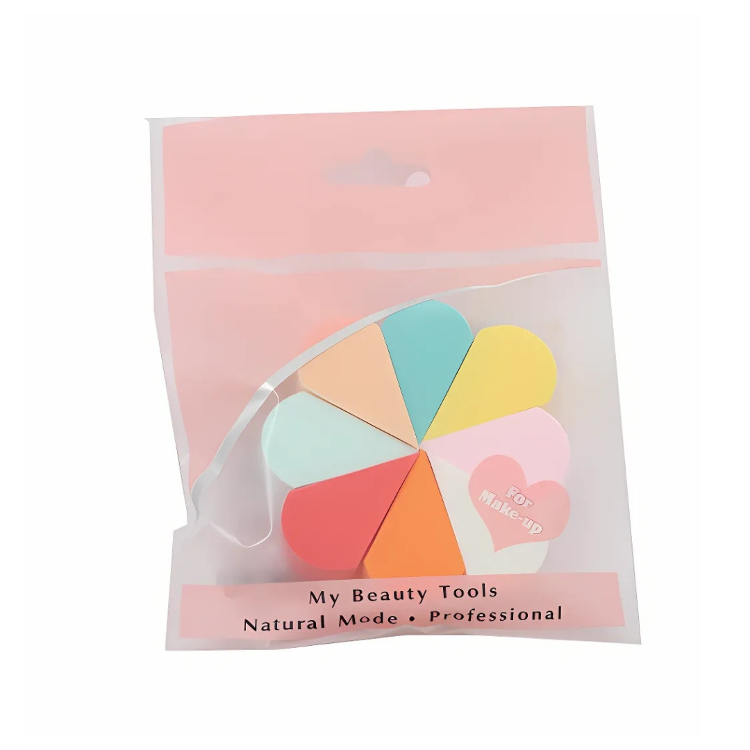 Esponja aplcadora de maquillaje - 4 pz forma de corazon