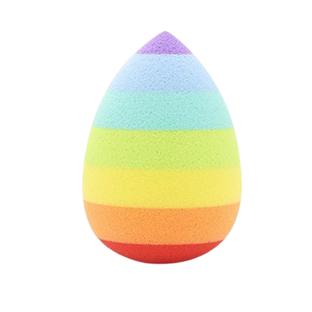 Esponja aplicadora de maquillaje - diseño ergonomico arcoiris