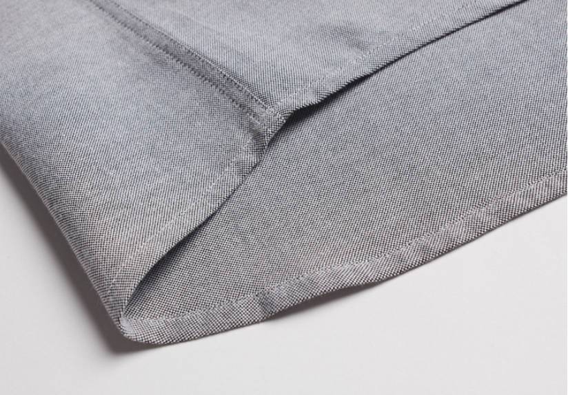 Camisa Clásica de Manga Larga Azul Sólido para Hombre, Elegante Cáñamo Casual de Negocios SKU: Sm25090241132373777