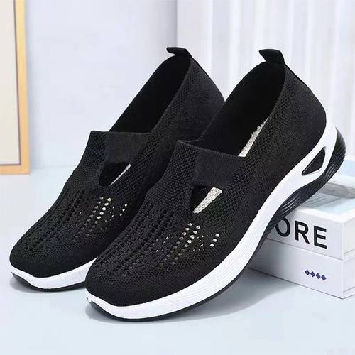 imagen del artículo zapatos de mujer sin cordones con y transpirable, cómodos zapatos casuales con de malla para mujer