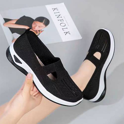 zapatos de mujer sin cordones con y transpirable, cómodos zapatos casuales con de malla para mujer