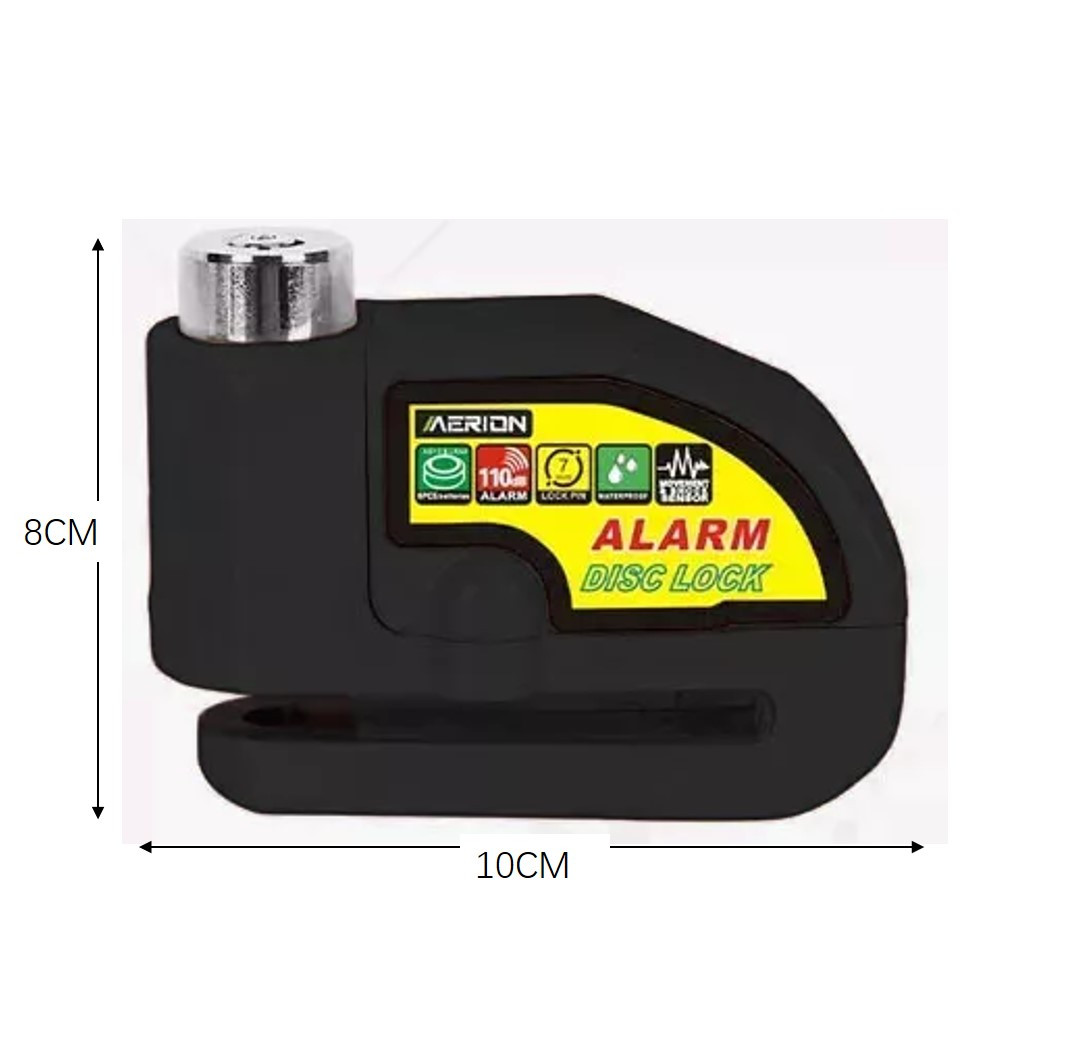 1 Pieza Alarma de Motocicleta Impermeable Bloqueo de Disco de Freno Candado, Seguridad Funcional Segura Para Triciclo Motocicleta Coche eléctrico Bicicleta