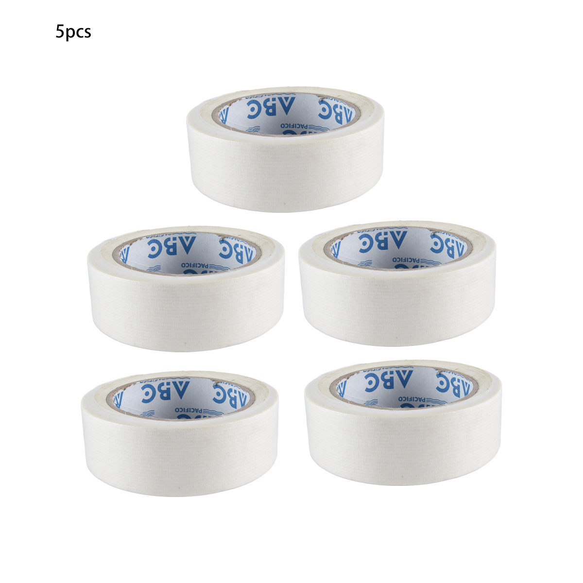 5 Rollos de Cinta Adhesiva, Cinta de Papel No Impermeable para Manualidades, Etiquetas y Pintura para Uso en…: retailer-supplied image