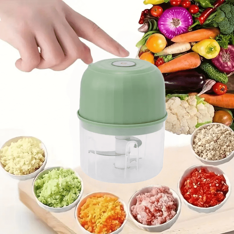 TEMU Meat Grinder, Vegetable Chopper, Electric Garlic Chopper, USB Rechargeable Mini Chopper, Powerful Small Food Processor, Mini Food Processor,