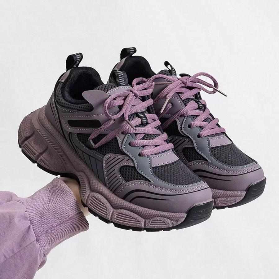 imagen del artículo zapatillas deportivas para mujer, zapatillas para correr para mujer, zapatillas deportivas de moda, cómodas, transpirables, de   gruesa, resistentes al   y antideslizantes.
