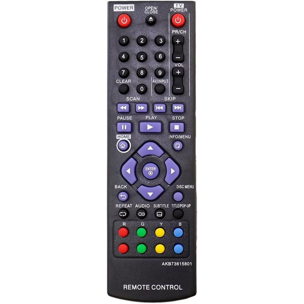 TEMU Control remoto LBD91 compatible con reproductores de Blu-Ray y DVD de LG