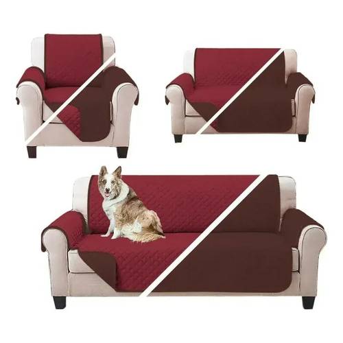 imagen del artículo protector cubre sala sofá, 2 vista capitonado lavable -3 pzs