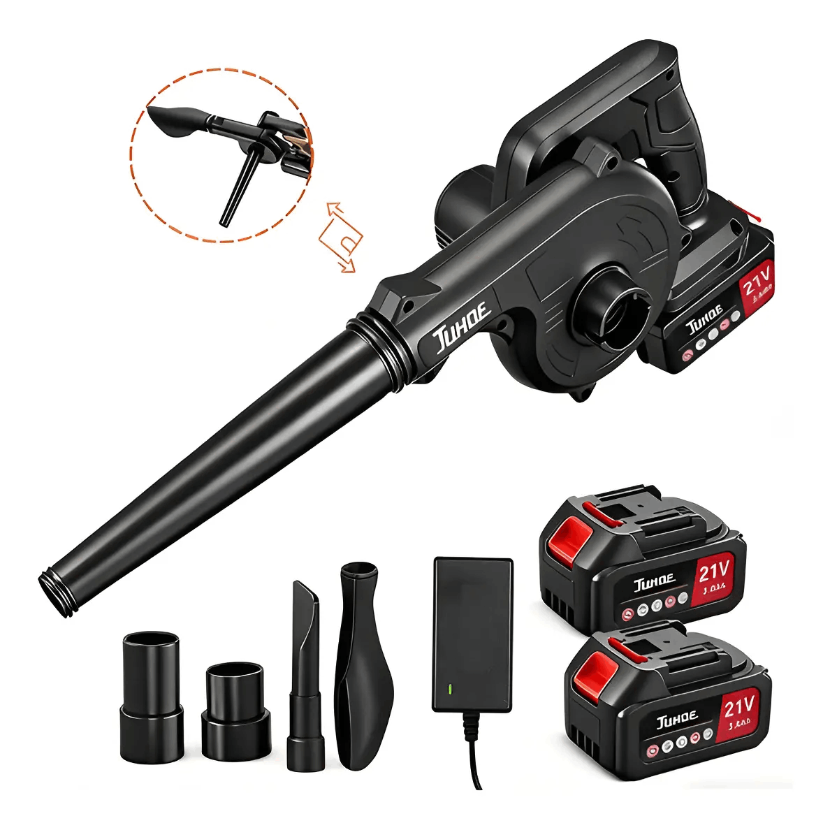 soplador industrial de hojas, soplador portátil de 21 v, con   boquillas intercambiables,   función de soplado y succión, funcionamiento  ,   para uso en exteriores, patios, jardines y aceras.