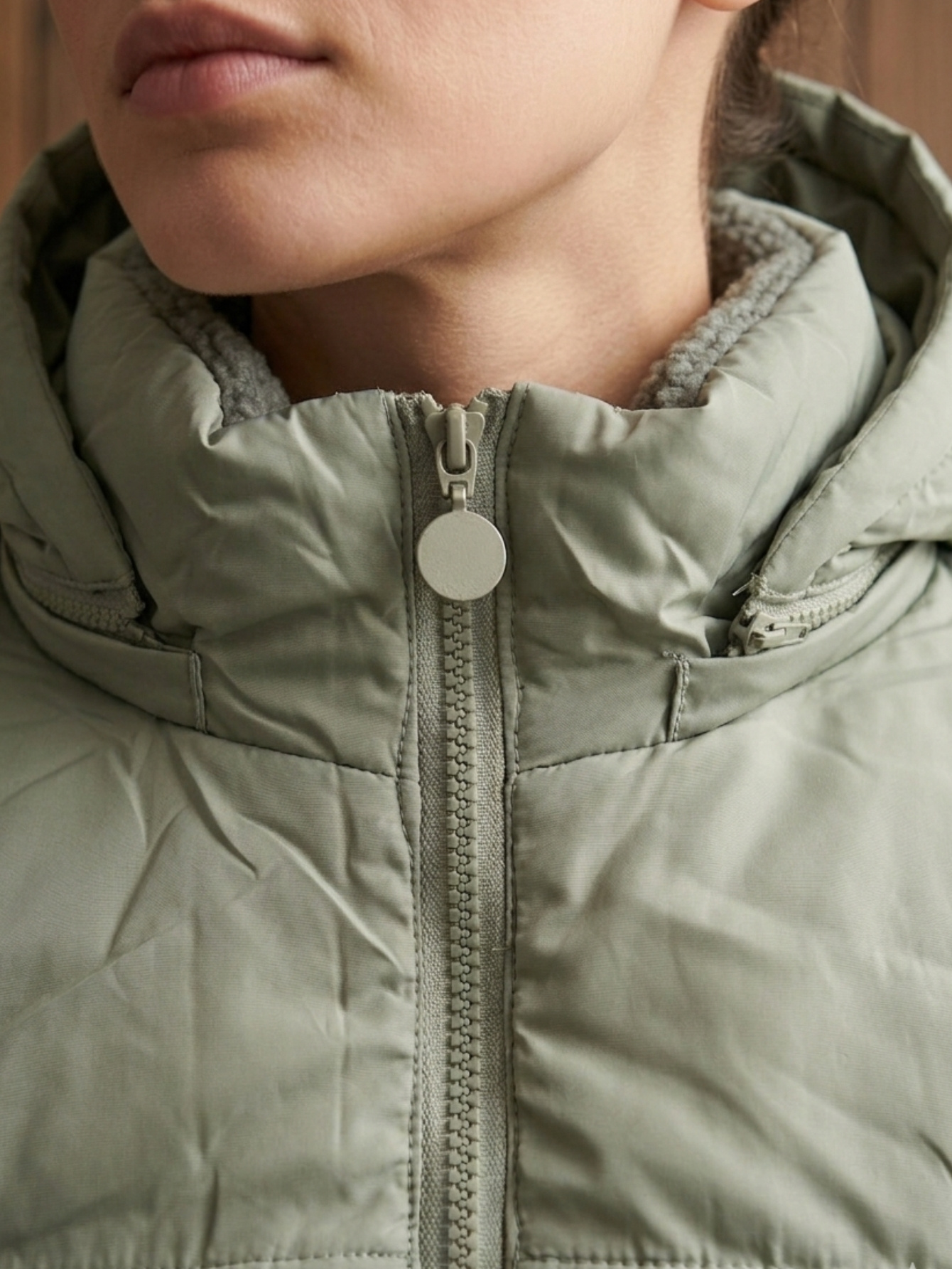 Chaqueta con capucha para mujer, clásica y casual, apta para cualquier temporada. Cuello con capucha desmontable, manga larga, interior forrado, cálido y muy cómodo, ajuste con cremallera, bolsillos frontales funcionales. Resorte ligero en la manga y parte baja de la prenda.