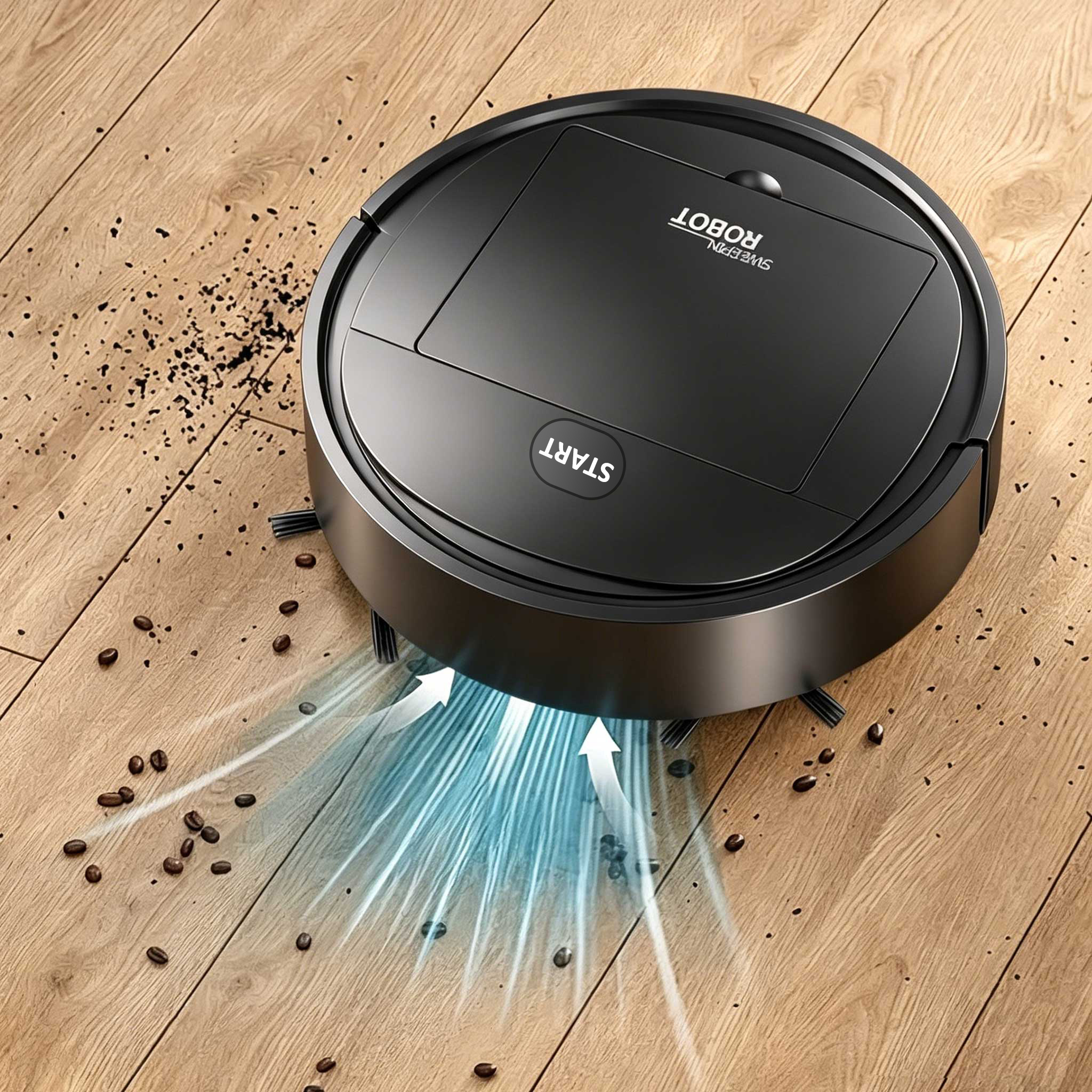imagen del artículo Aspiradora y Trapeador Inteligente Combo, Diseño Delgado y Silencioso, Ideal para Pelo de Mascotas, Pisos Duros y Limpieza Diaria, Trapeador Direccional Automático